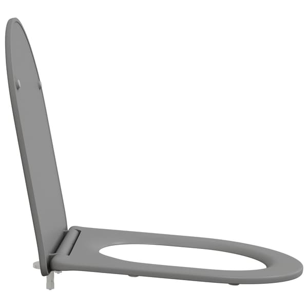 vidaXL Grå Plast Standard Hållbart Standard toalettlock Oval