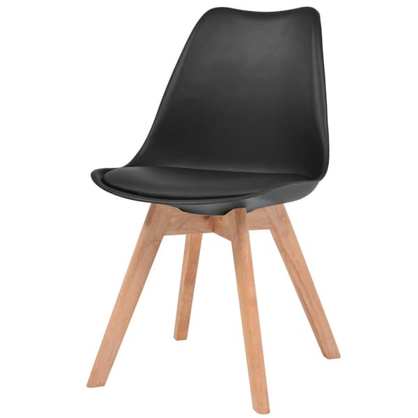 vidaXL Matstolar 4 st svart plast