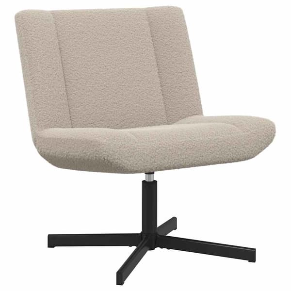 vidaXL Skrivstol Ljusgrå 63 x 75 x 76 cm Sheepskin