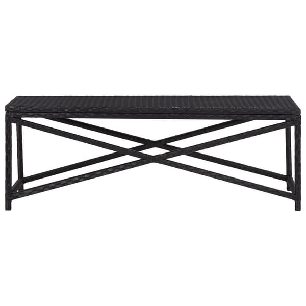 vidaXL Hagebenk 120 cm polyrotting svart