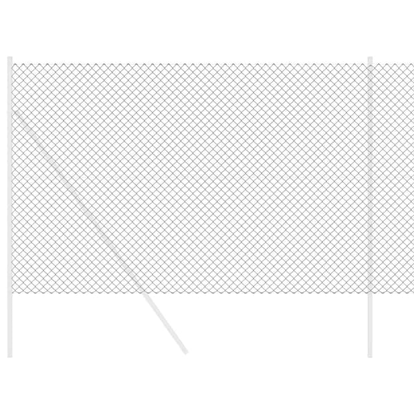 vidaXL Kjedegjerde Grå 10 x 1,5 m Stål