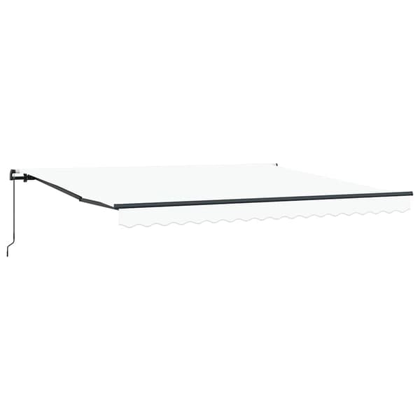 vidaXL Innvendbar Markise Hvit 400 × 350 cm Polyester og stål