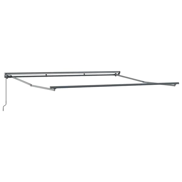 vidaXL Markisram Vit 400 × 300 cm Polyester med PU-beläggning