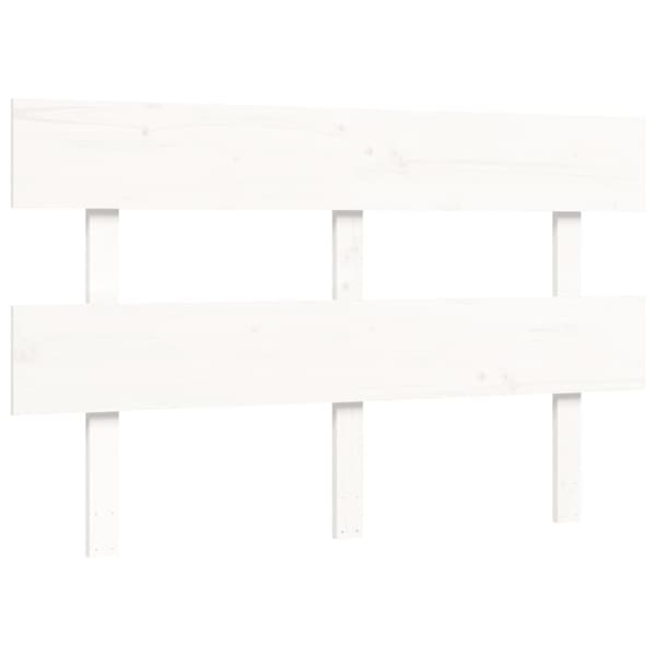 vidaXL Seniorseng med hodegavl hvit small double heltre