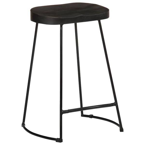 vidaXL Barkrakker 2 stk sort 45x40x62 cm heltre mango