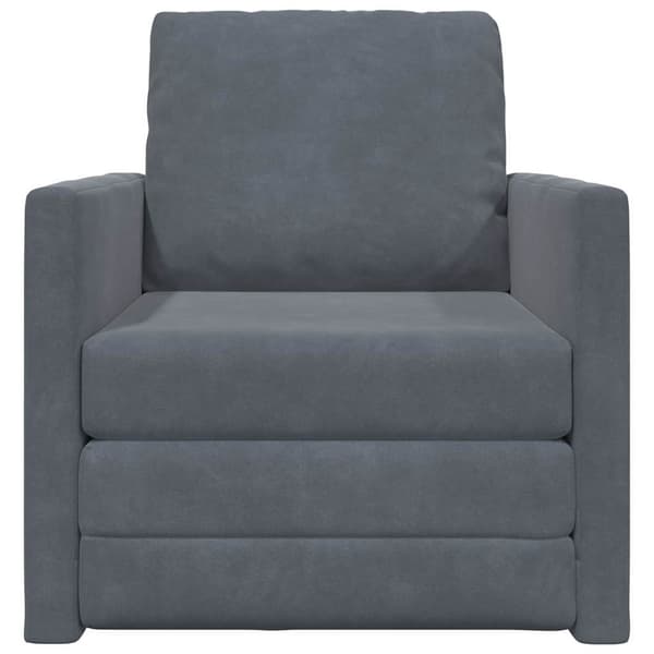 vidaXL Soffsäng Mörkgrå 74 x 77 x 81 cm Sammet