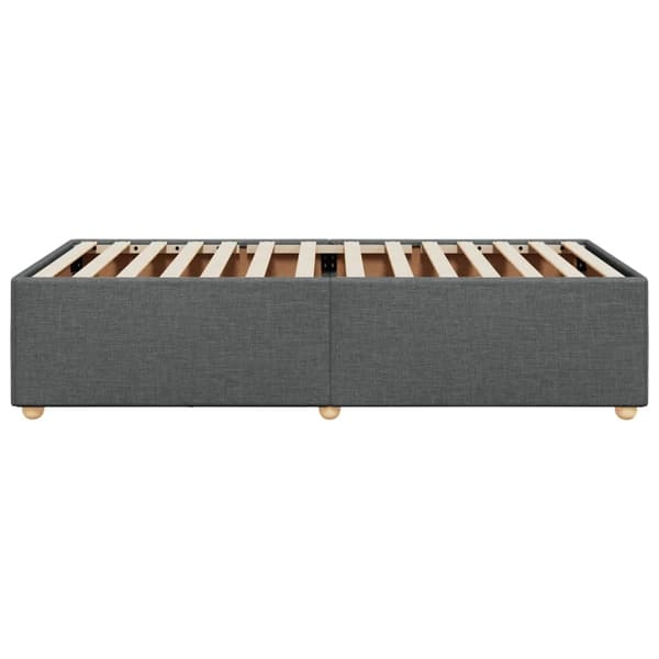 vidaXL Sängram mörkgrå tyg 100x200 cm