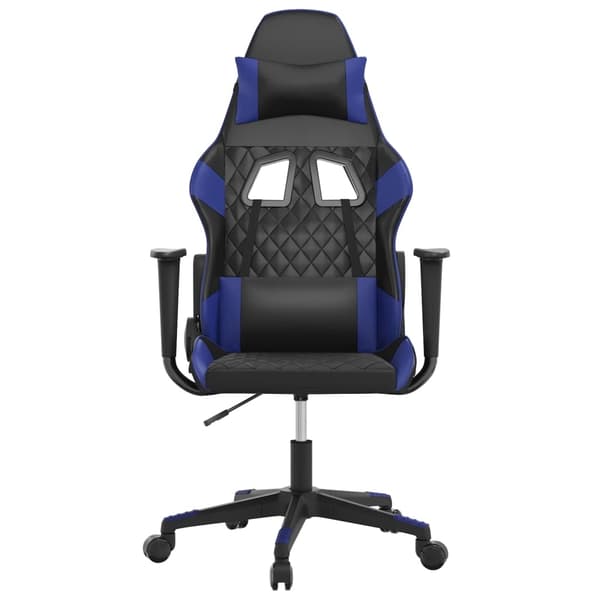 vidaXL Gamingstol svart och blå konstläder