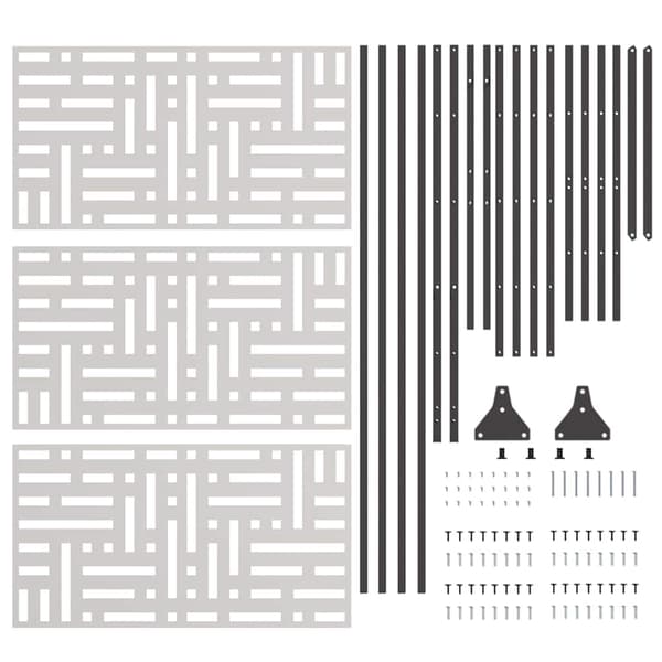 vidaXL Insynsskydd Grå 100 x 50 x 180 cm Stål