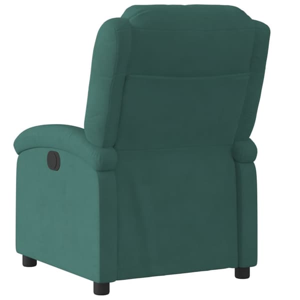 vidaXL Reclinerfåtölj mörkgrön sammet