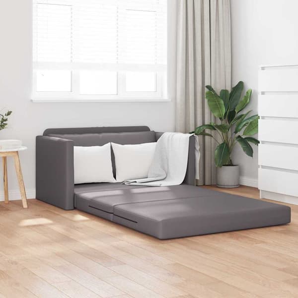 vidaXL Soffsäng Grå 124 x 71 x 78 cm Konstläder