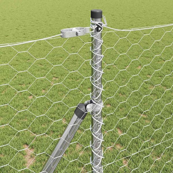 vidaXL Stängselstolpe Silver