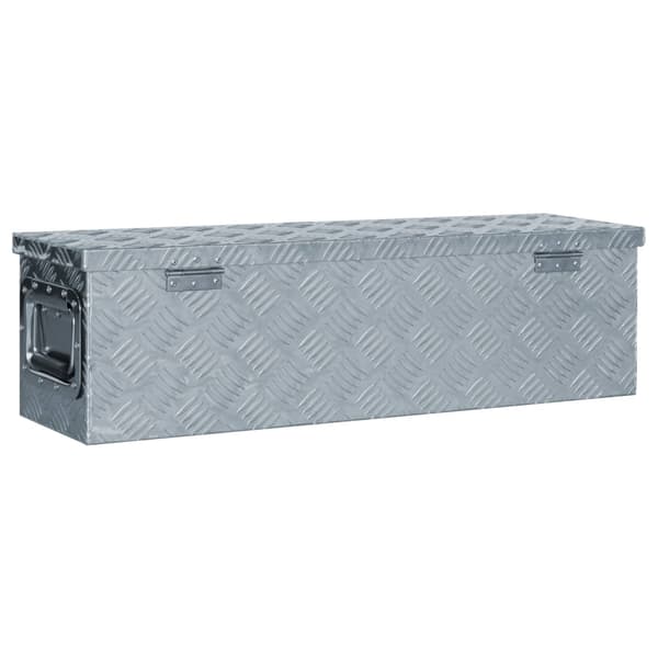 vidaXL Aluminiumsboks 80,5x22x22 cm sølv