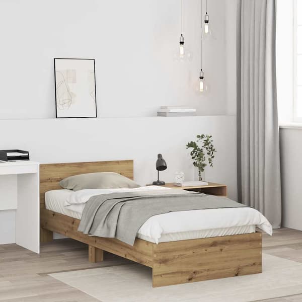 vidaXL Sengestamme artisan eik 90 x 200 cm Konstruert tre
