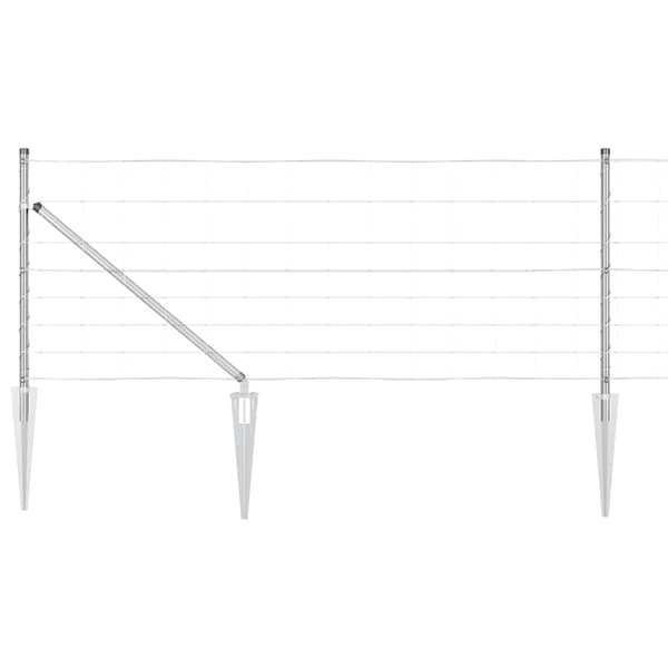 vidaXL Gjerdepåle Galvanisert 50 x 0,8 m Stål