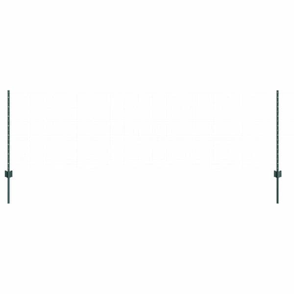 vidaXL Stängselstolpe 5 pcs Grön 120 cm Stål