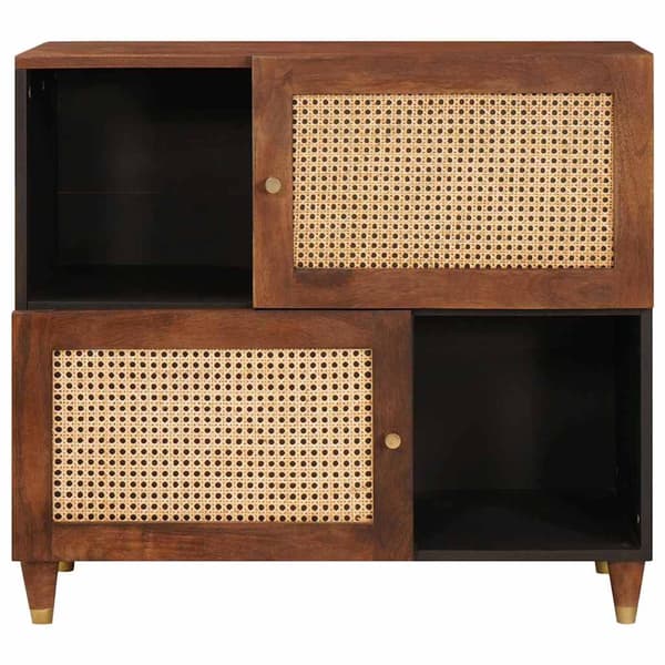vidaXL Serviesskap Brun 80 x 33,5 x 75 cm Massiv mango tre