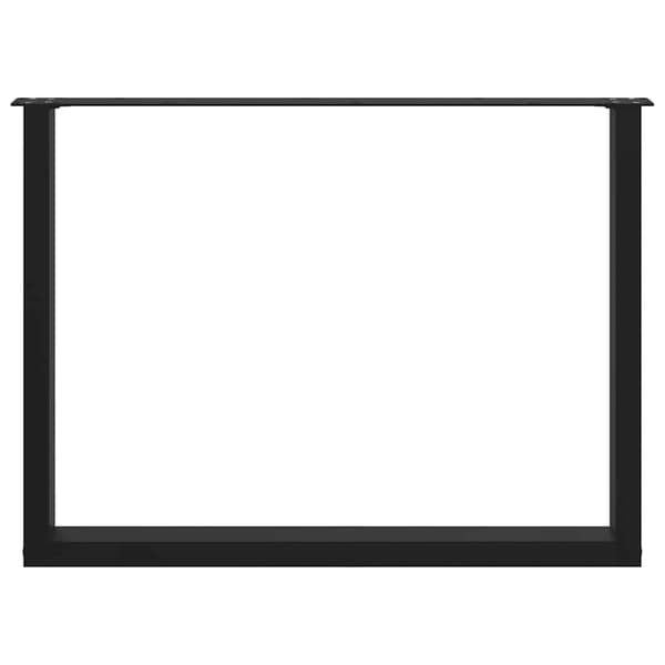 vidaXL Soffbordsben U-formade 2 st svart 100x(72-73) cm stål