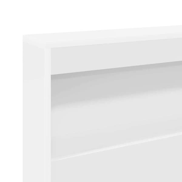 vidaXL Bokhylle Seng med hodegjerde Hvit 160 x 200 cm Konstruert tre