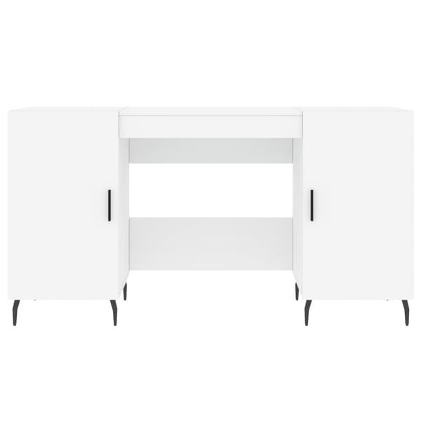 vidaXL Skrivebord hvit 140x50x75 cm konstruert tre