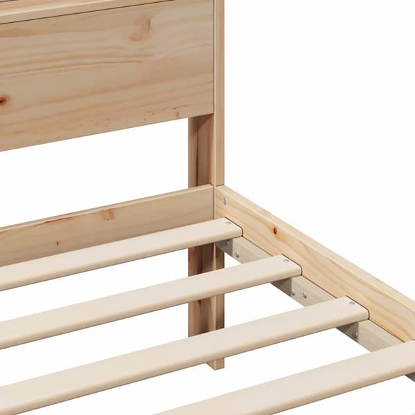 vidaXL Sengestamme med hodegjerde Brun 150 x 200 cm Konstruert tre
