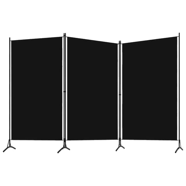 vidaXL Romdeler 3 paneler svart 260x180 cm