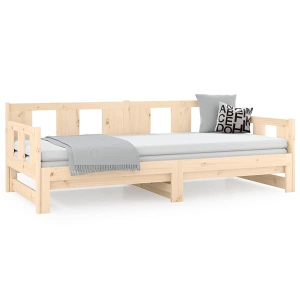 vidaXL Bäddsoffa massiv furu 2x(90x200) cm