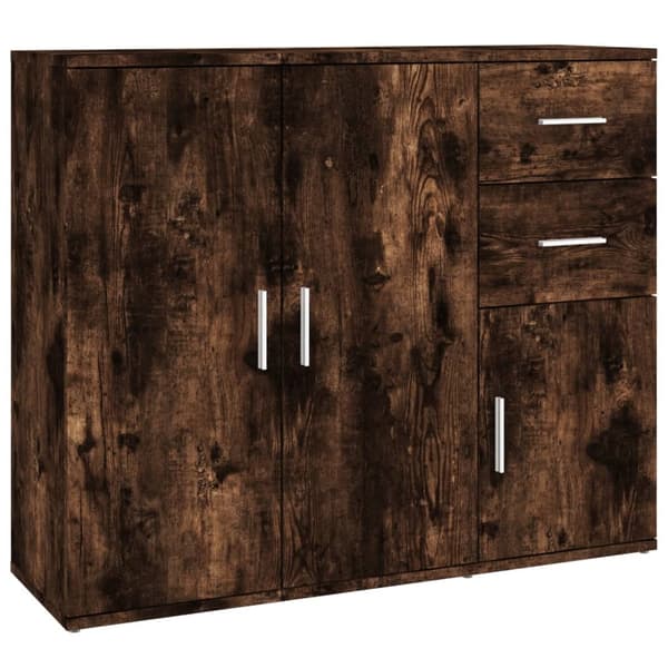 vidaXL Skjenk røkt eik 91x29,5x75 cm konstruert tre