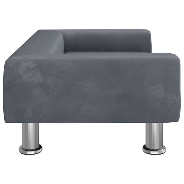 vidaXL Hundbädd mörkgrå 70x45x26,5 cm sammet