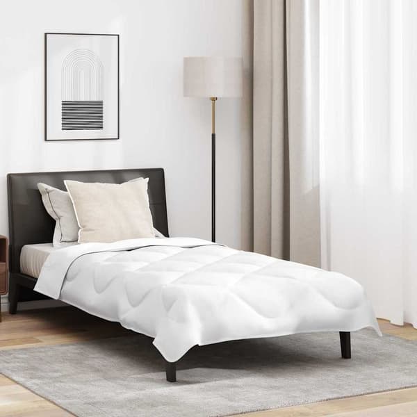 vidaXL Duntäcke med kudde med kudde 2 pcs Vit Mikrofiber