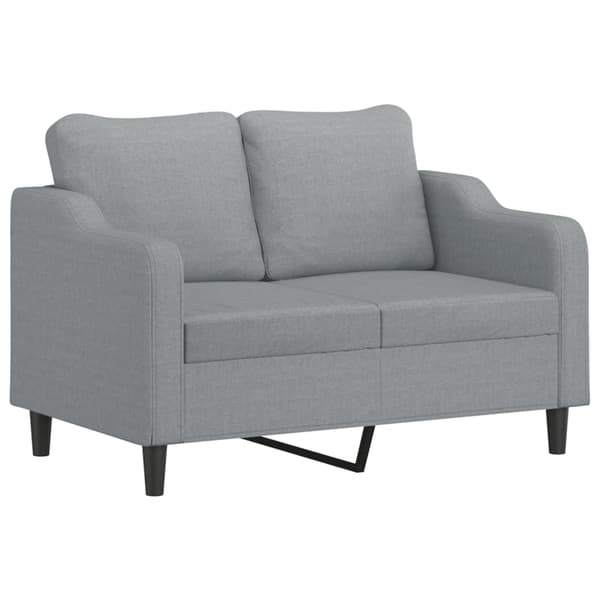 vidaXL Soffgrupp med kuddar 3 delar ljusgrå tyg