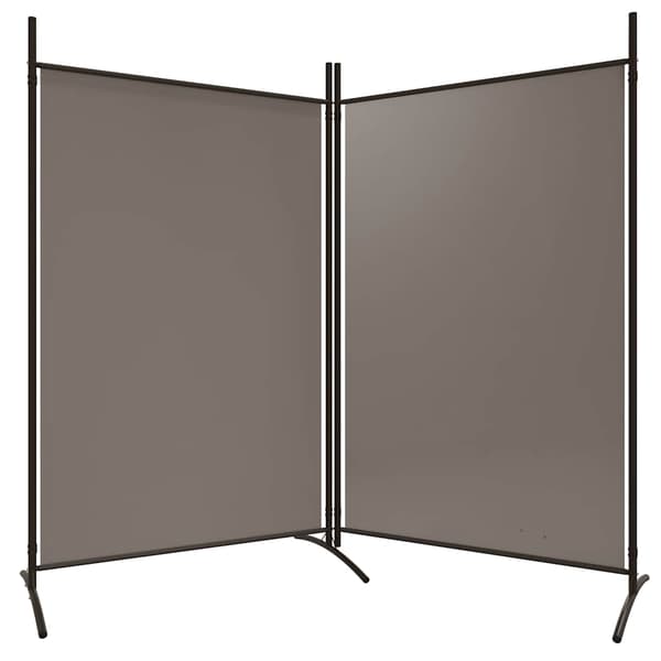 vidaXL Romdeler med 2 paneler antrasitt 175x180 cm stoff