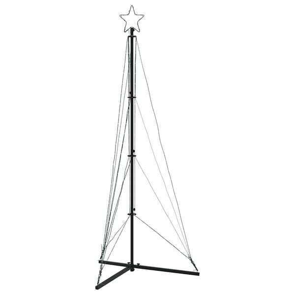 vidaXL LED julgran 363 LEDs kallvit 182 cm