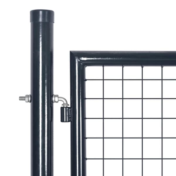vidaXL Hageport netting galvanisert stål 289x100 cm grå