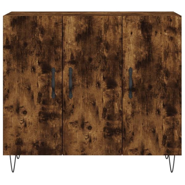 vidaXL Skjenk røkt eik 90x34x80 cm konstruert tre