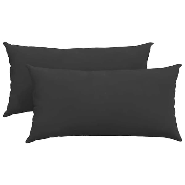 vidaXL Soffkuddar 2 st Svart 80 x 40 cm tyg