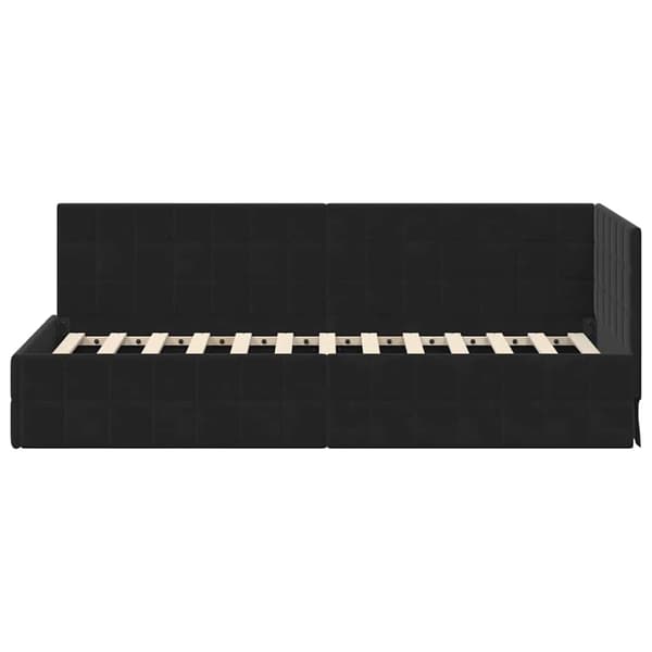 vidaXL Hörnssängram Svart 80 x 200 cm Sammet