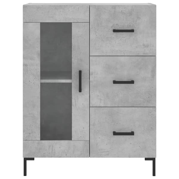vidaXL Highboard betonggrå 69,5x34x180 cm konstruert tre