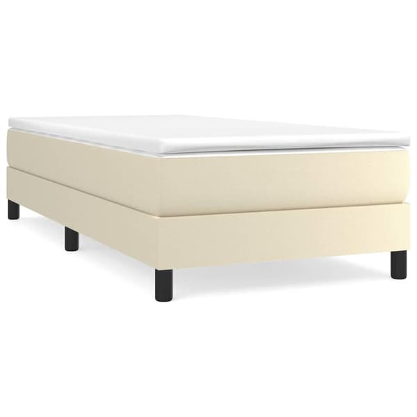 vidaXL Ramsäng gräddvit 100x200 cm konstläder