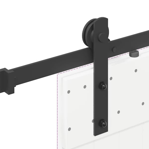 vidaXL Utstyr for skyvedør 183 cm stål svart
