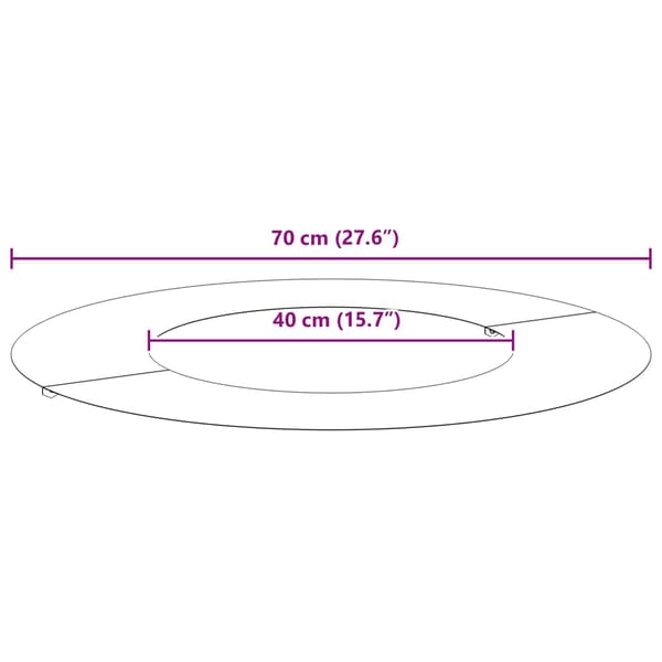 vidaXL lämplig för Flat Trädringar 5 pcs Brun Ø40 / 70 cm