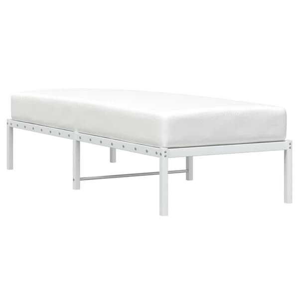 vidaXL Sängram metall vit 80x200 cm