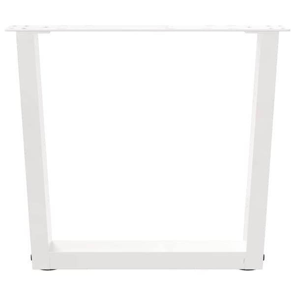 vidaXL Matbordsben V-formade 2 st vit 50x(42-43,3) cm stål