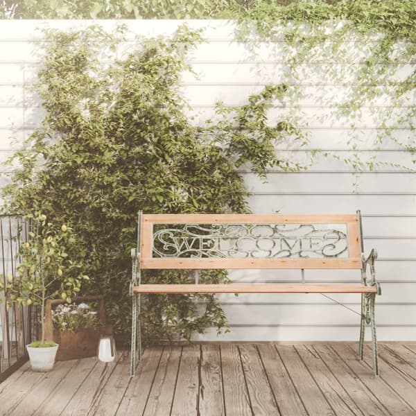 vidaXL Hagebenk 122 cm heltre gran