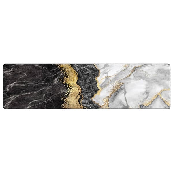 vidaXL Teppe vaskbart flerfarget 80x300 cm sklisikkert