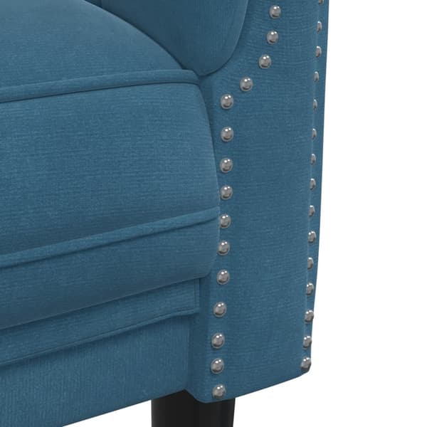 vidaXL Soffa 3-sits blå sammet