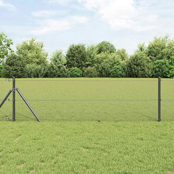 vidaXL Sveist trådgjerde Grå 0.8 x 100 m