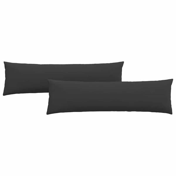 vidaXL Soffkuddar 2 st Svart 145 x 40 cm tyg