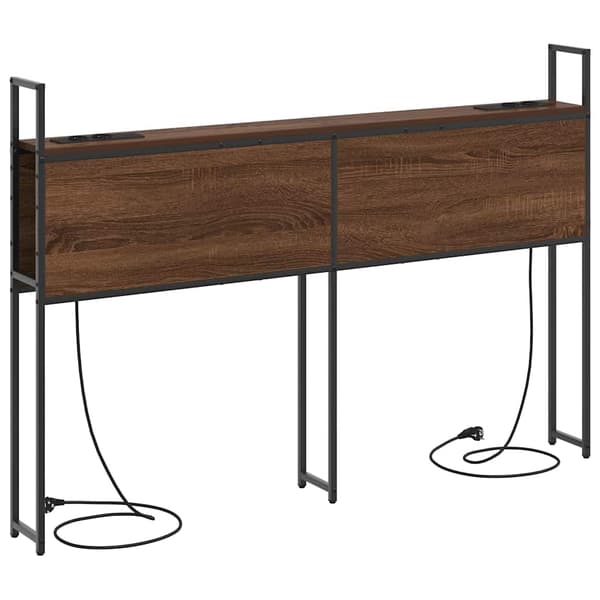 vidaXL Oppbevaringshodegjerde med Ladeplass brun eik 143 x 15 x 98 cm