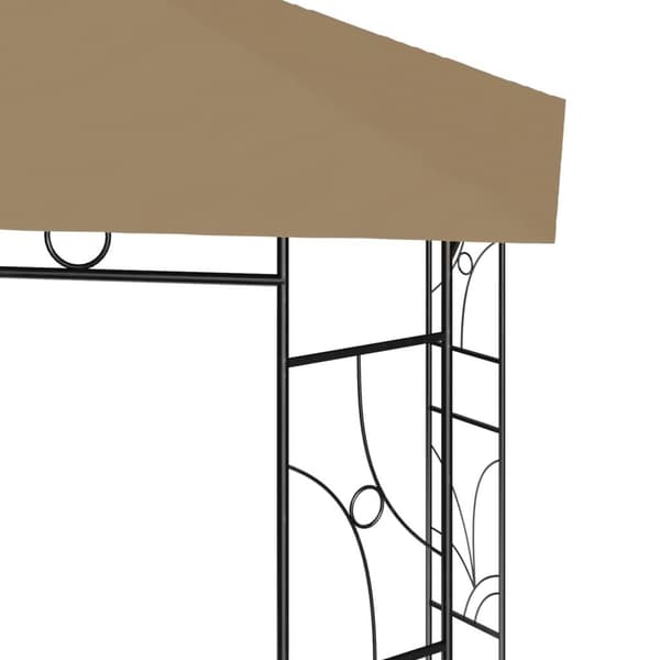 vidaXL Paviljong 4x3x2,7 m gråbrun 160 g/m²